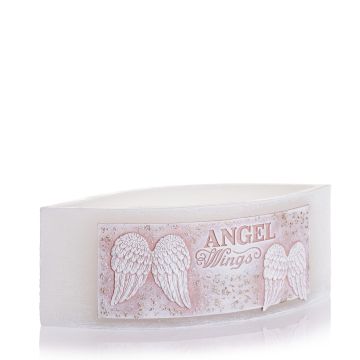 Świeca Rustic Angel Wings lampion łezka 265x95 mm Kolor: biały