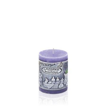 Świeca Lavender Boutique słupek 70x90 mm Kolor: fioletowy