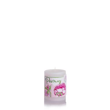 Świeca Peony słupek 70x90 mm Kolor: biały
