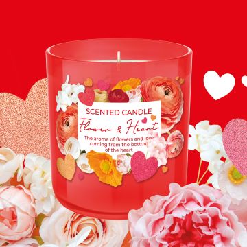 Świeca zapachowa w szkle Flower & Hearts 150 g