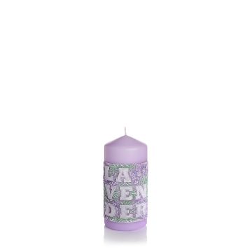 Świeca Lavender Time słupek 60x130 mm Kolor: fioletowy