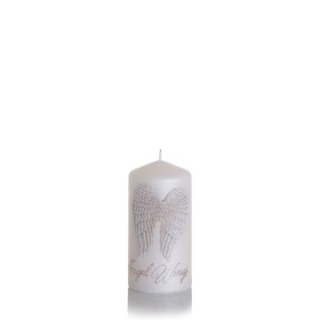Świeca Angel Wings słupek 70x150 mm Kolor: biały mat