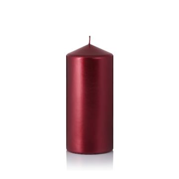 Świeca Classic słupek 80x180 mm metalik Kolor: bordowy metalik