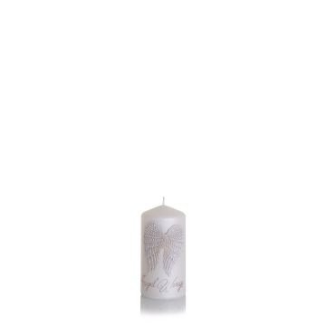 Świeca Angel Wings słupek 50x100 mm Kolor: biały mat