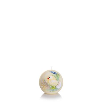 Świeca Kurczak kula 80 mm NEW Kolor: żółty pastel