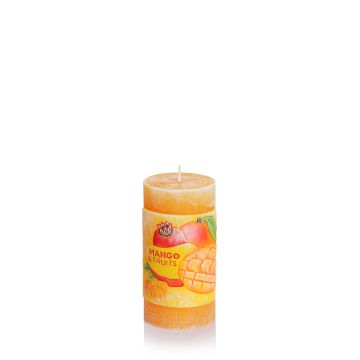 Świeca Mango & Fruits słupek 70x140 mm Kolor: żółty