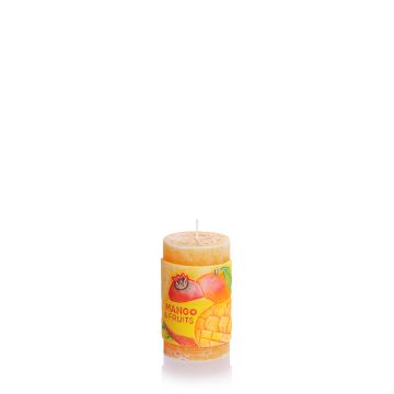 Świeca Mango & Fruits słupek 60x100 mm Kolor: żółty