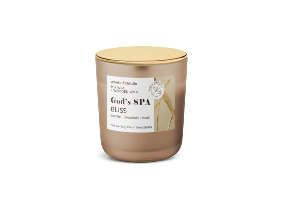 Świeca zapachowa w szkle Gods SPA_BLISS_150g_GOLD_Lid.jpg
