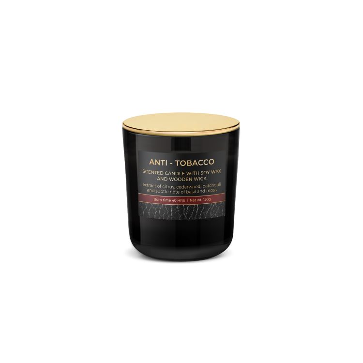 Świeca zapachowa w szkle Antitobacco150g_GOLD_Lid.jpg